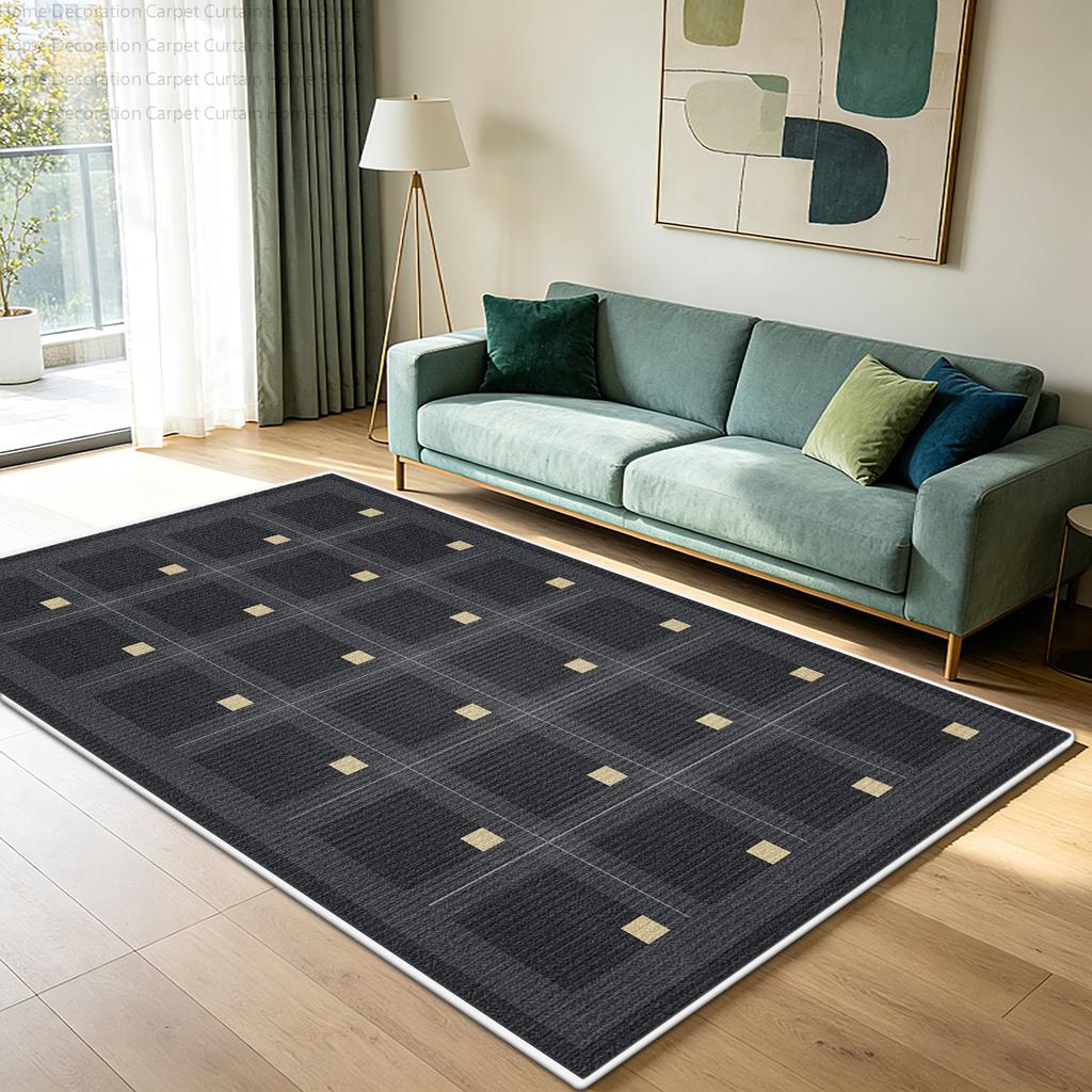 Modern Geometric Checkered Carpet Living Room 3D Large Area Rug Washable Non-slip Soft Floor Mats Bedroom Sofa Side Home Decor