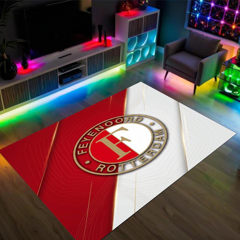 Feyenoord Design Crystal Velvet Carpet Cozy Non?Slip Printed Rug For Bedroom Living Room Entrance
