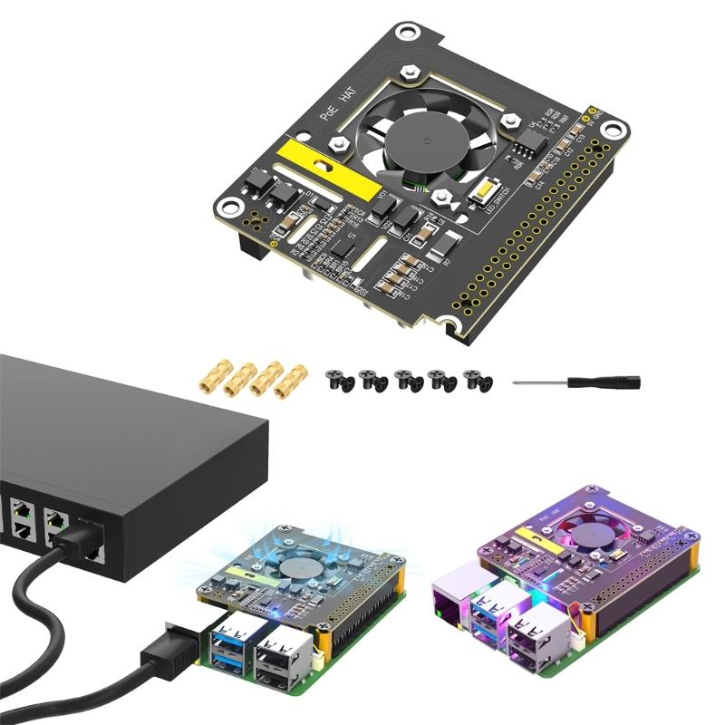 Адаптерная плата для компьютера 802.3Af/At GPIO POE HAT Плата расширения для RPi 5 для универсального подключения