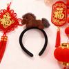 Mascot Horse Hairband Horse Doll Plush Horse Headband Cute New Year Headband  Party Decoration