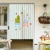 Cloth partition kitchen half curtain household bathroom curtain Simple green plant door curtain