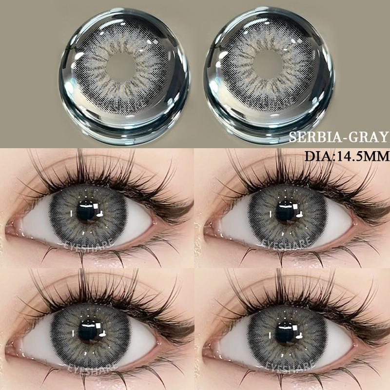 1 пара цветных контактных линз для глаз, косметические высококачественные синие линзы, зеленые контактные линзы, модные косметические контактные линзы для глаз