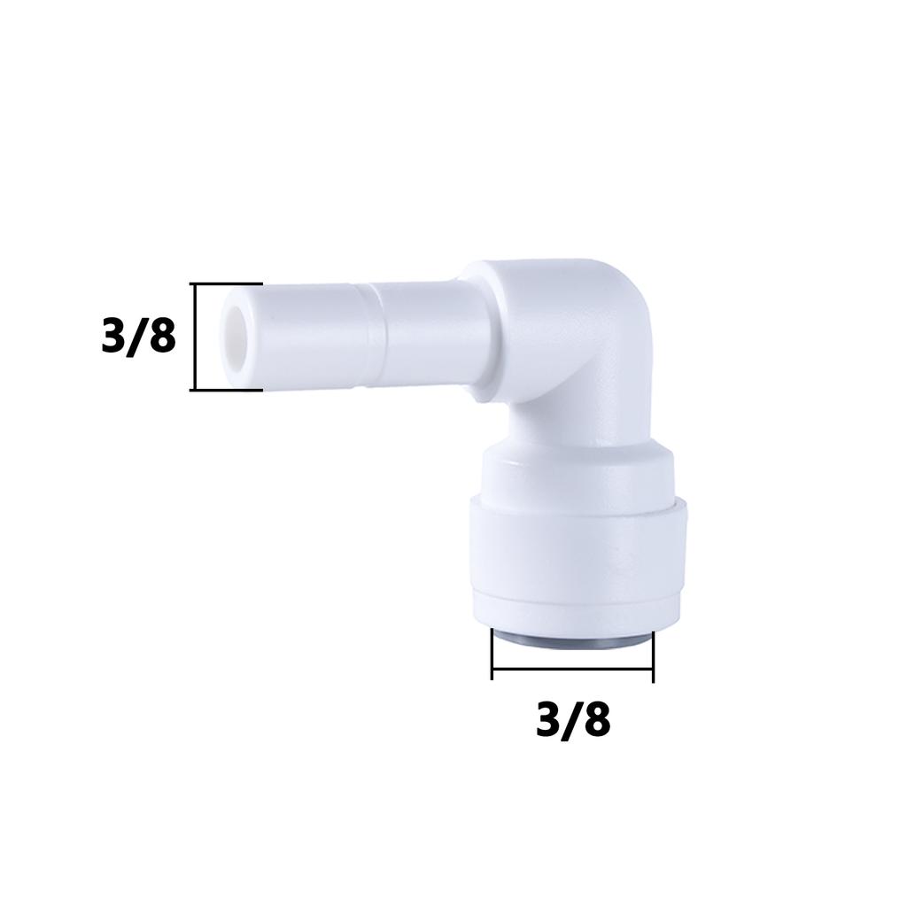 10 шт. коленчатый фитинг для обратного осмоса, 90 градусов, наружная резьба, внутренняя резьба 1/4 3/8, шланг POM, быстроразъемный фитинг для аквариума, детали фильтра обратного осмоса