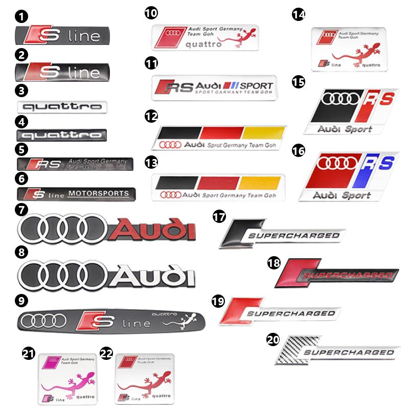 Solid Alloy Fender Boot Identity Armor Plate For tt Sline Sport 8V 8P A3 B9 B7 A4 A5 Q3 Q5 A6 Q7 8L Auto Tuning Accessory