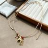 Pony-shaped Tassel Beads Necklaces Multi Tassel Cartoon Horse Necklaces  Female Accessories