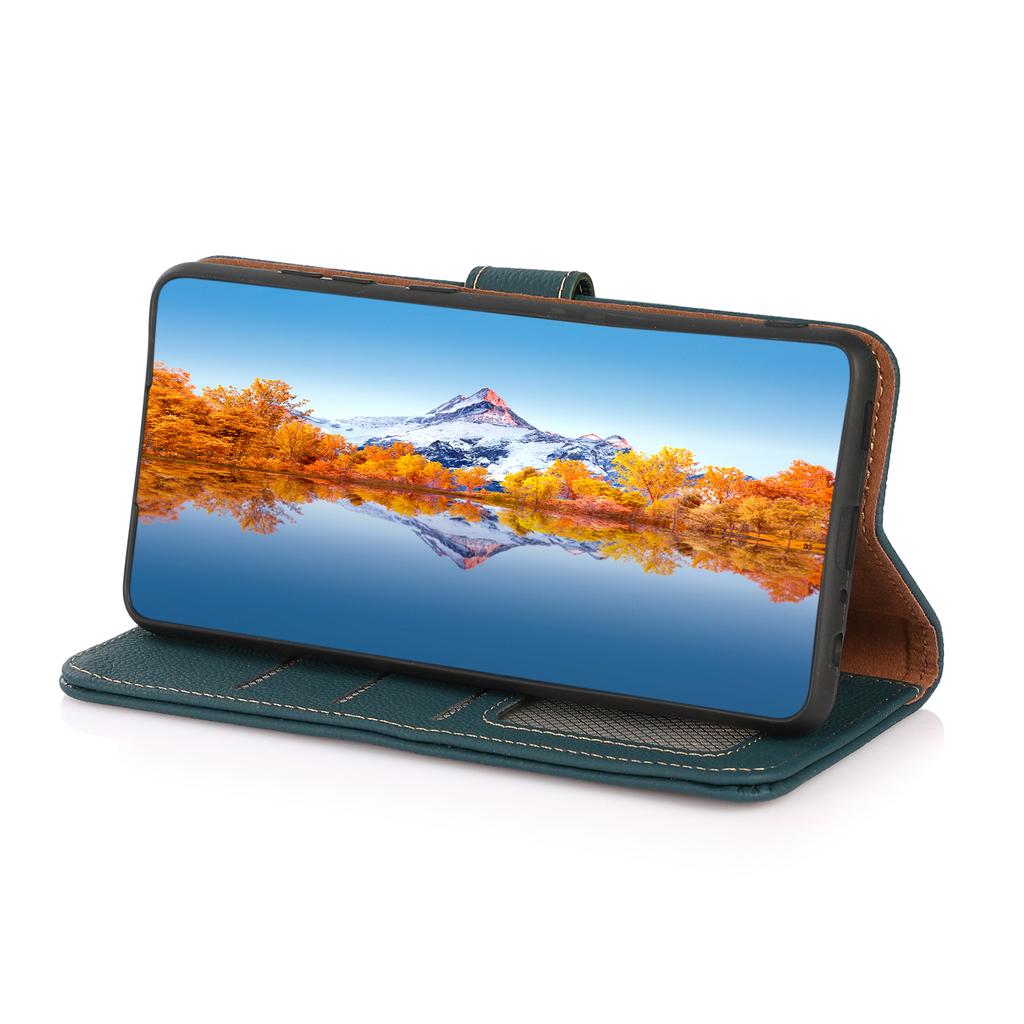 KHAZNEH For Samsung Galaxy S25 Ultra Case Genuine Cow Leather Wallet Phone Cover