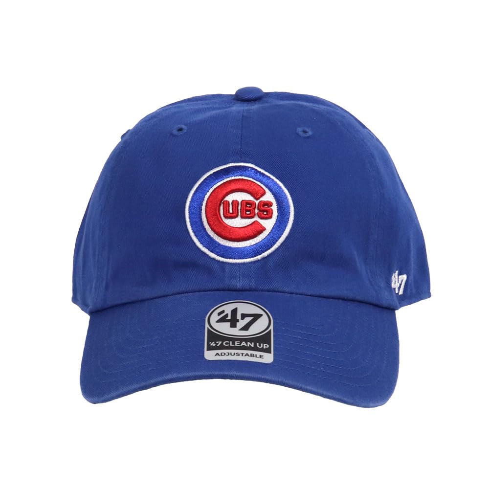 Кепка 47 Brand Clean Up Low Cap Логотип MLB Chicago Cubs Королевский синий Унисекс B-RGW05GWS-RYB