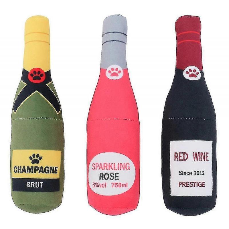 22cm Bottle Plush Stuffed Squeaky Sound Pet Toy for Dogs