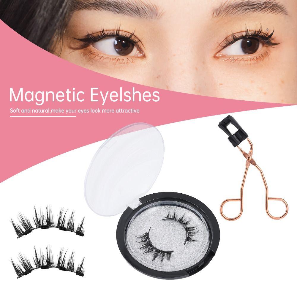 Looking Natural With Applicator Easy to Wear Eye Makeup Tools Handmade Magnetic Eyelashes