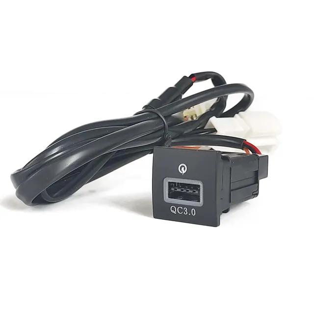 Автомобильное зарядное устройство USB PD Quick Charge QC3.0, адаптер для зарядки телефона, кнопка выхода для Volkswagen Golf 6 Jetta 5 MK6 Scirocco 2006-2012