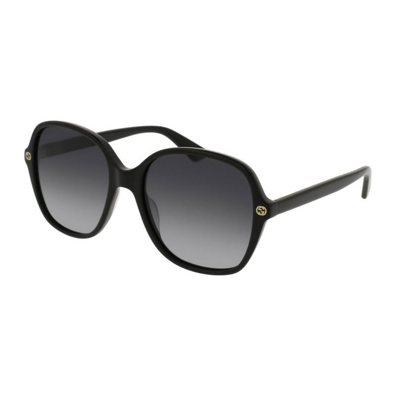 Gucci Солнцезащитные очки квадратной формы с логотипом GG женские черные