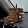 Car Dashboard Ornament Shaking Feet Wooden Doll Playful Auto Motion-Activated Funny Wood Desktop Decor Wooden Aromatherapy Box