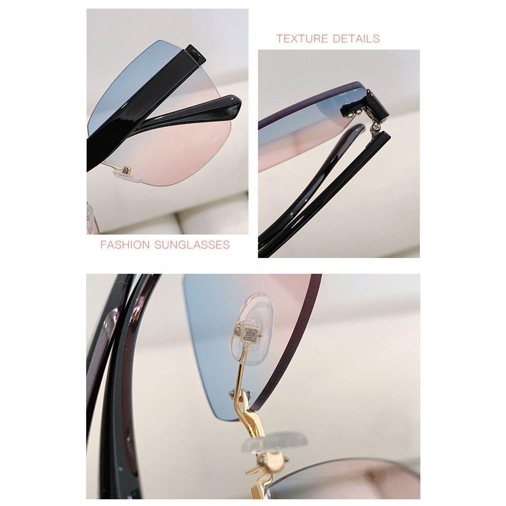 2022 New UV400 Vintage Women Shades Rimless Sunglasses Frameless Sun Glasses Gradient Sunglasses