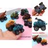 Dinosaur Pull Back Car Toy With Plastic Dinosaur Model For Kids Play And Interactive Learning