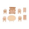 Dollhouse Miniature Dining Table Chair Set 1:12 Scale Dollhouse Accessories for Living Room Dining Room BedroomDining