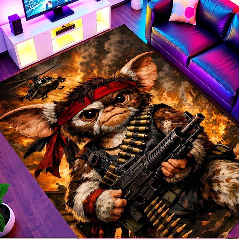 Gizmo (Gremlins) Print Rug, Washable Floor Carpet, For Entryway Dorm Laundry Room Office Study, Home Decor Birthday Christmas Gift