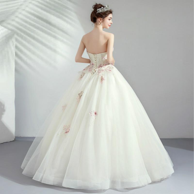 Свадебное платье невесты замуж шампанского без рукавов кружева вышивка длиной до пола свадебные платья