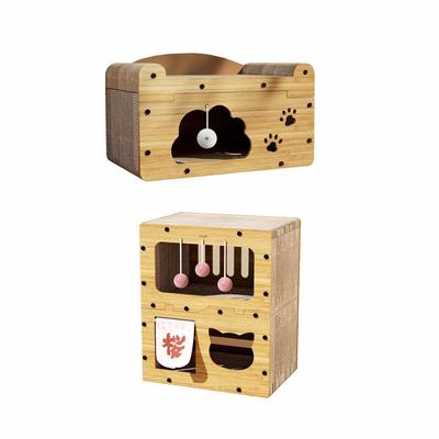 Кошачий гофрированный домик, игровой домик, многофункциональный для кошек, чтобы точить лапы, кошачий домик, домик для кошек