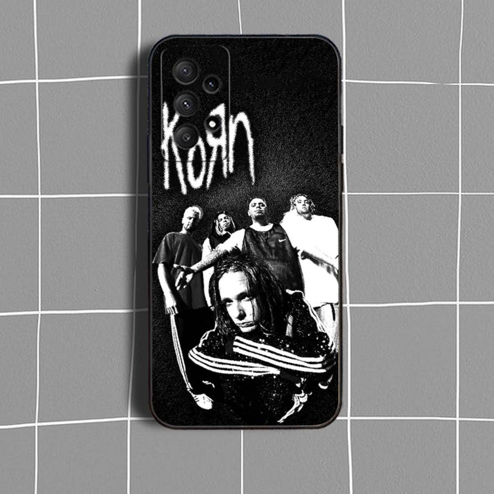 RockS Band K-Korn Phone Case For Samsung Galaxy A73,31,32,72,41,53,52,71,22,5G,Note,J7,8,9 Soft Black Cover