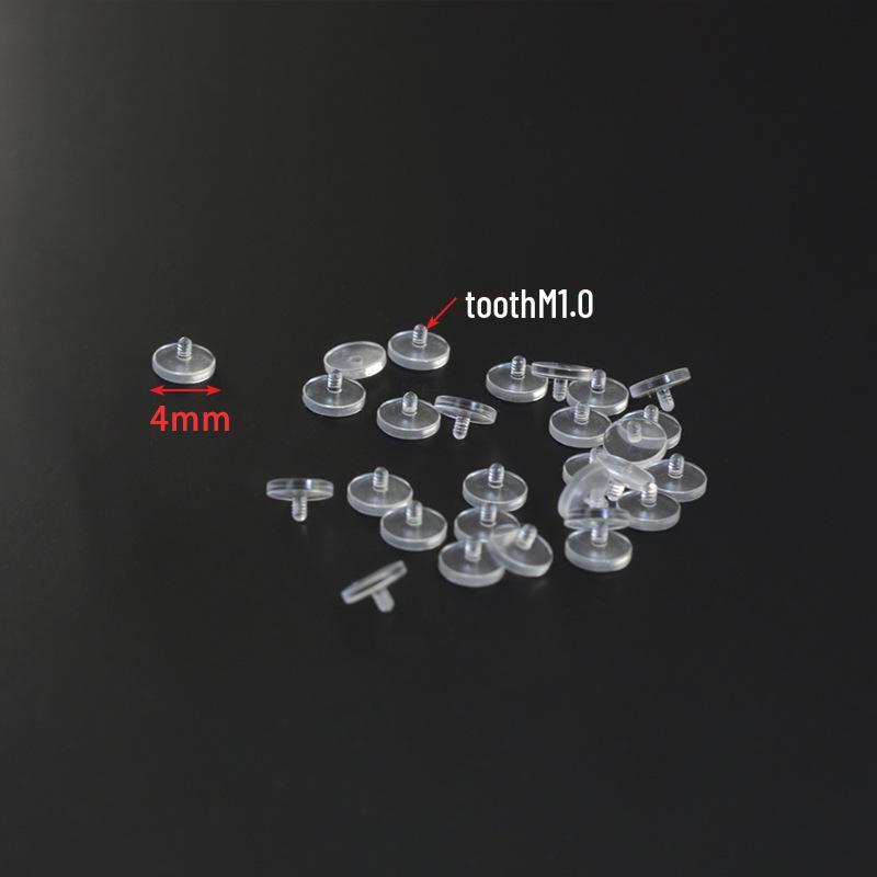 Прозрачный акриловый пирсинг-украшение для губы и хряща - Невидимый адаптер, подходящий для студентов (0.9/1.0)