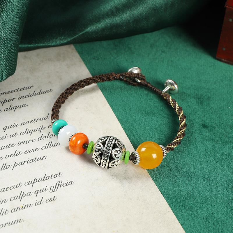 Оригинальный плетеный тибетский браслет цвета желтого меда, мужской и женский, персонализированный тибетский браслет, аксессуары в непальском стиле