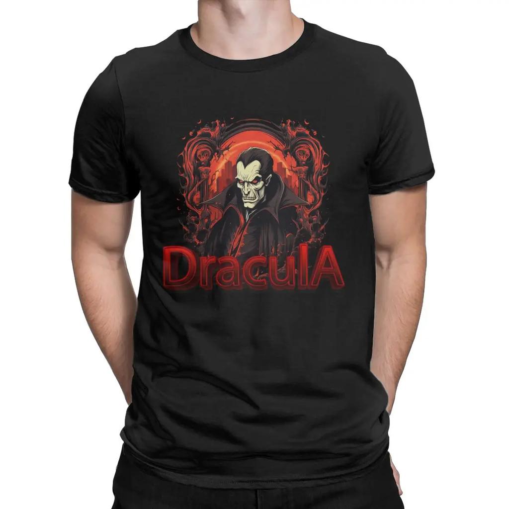 Vintage Dracula Scary Halloween Vlad the Impaler aka Dracula Thug Portrait100% Cotton T Shirt Short Sleeve Plus Size Clothing