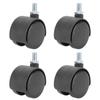 4Pcs 1.5in Casters 360 Degree Rotatable Universal Plastic Wheel for Cabinet Chair