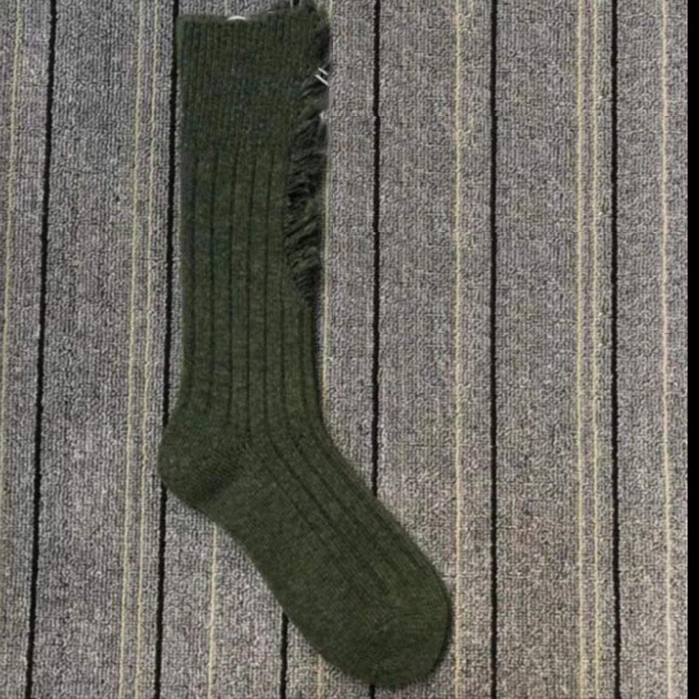 Хлопковые вязаные гольфы с рваным готическим краем в рубчик цвета дистресс, носки нищего, рваные носки, летние чулки