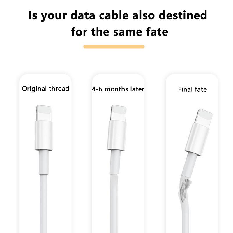 6 шт. Защита кабеля Силиконовый спиральный органайзер для зарядного кабеля Защита концов провода Чехол для кабеля зарядного устройства USB для iPhone Аксессуары