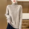 Women Sweater 100% Wool MODERN NEW SAGA Turtleneck Knit Pullover Thick Winter Jumpers Female Knit Tops