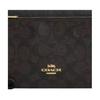 Coach Кошелек на двойной молнии 21 Дизайн с логотипом Застежка-молния Кошелек из покрытого холста и кожи Женский кошелек Черный CX161-IMXAQ