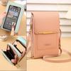 Women's Multifunction Touch Screen Phone Bag - Korean Style Key Zipper Coin Purse, Vertical Messenger Bag