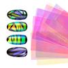 Голографическая ногтевая фольга 3D, 5 штук