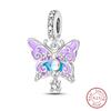 100% 925 Silver Exquisite Cubic Zircon Butterfly Bee Ladybug Charms Bead Fit Qikaola Original Bracelet Fine DIY Jewelry
