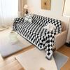 Скандинавский клетчатый чехол-накидка двусторонний чехол для дивана всесезонный пыленепроницаемый реверсивный плед для дивана