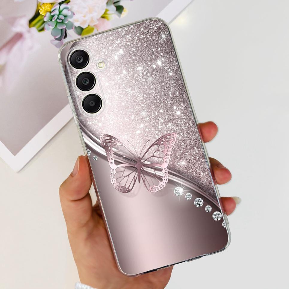 Чехол для Samsung Galaxy A25 5G 2023 Чехол для Samsung A15 5G A35 A555G Прозрачный Мягкий ТПУ Чехол С Модным Рисунком Обложка для Galaxy A15 4G