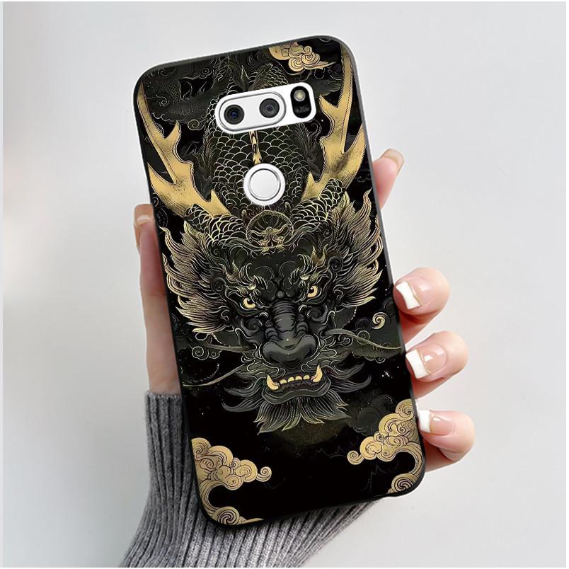 Чехол для LG V30 V30+ V30S V30S+ V35 V35+ ThinQ Тонкий Мягкий Черный Силиконовый Чехол Эстетичный Роскошный Милый Крутой Задняя Крышка для Мальчиков Девочек