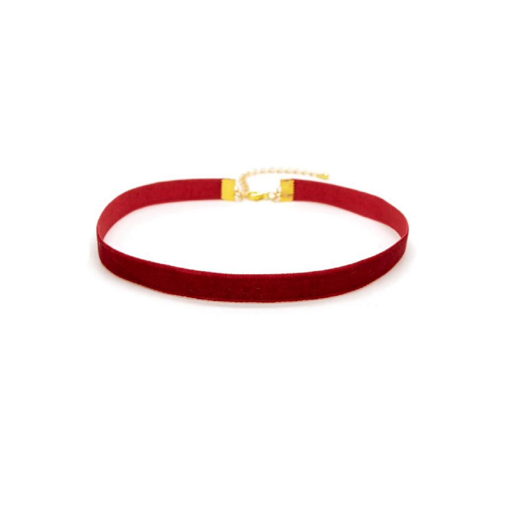 Light Brown Velvet Collar Necklace