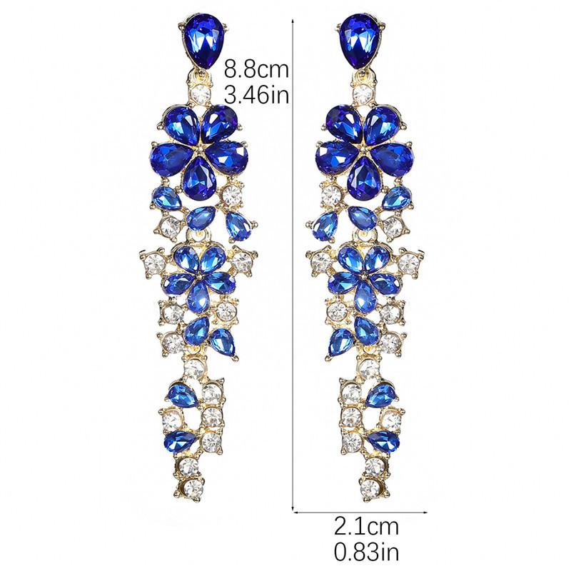 Модные длинные серьги с кристаллами, роскошные женские серьги высокого качества, 1 пара