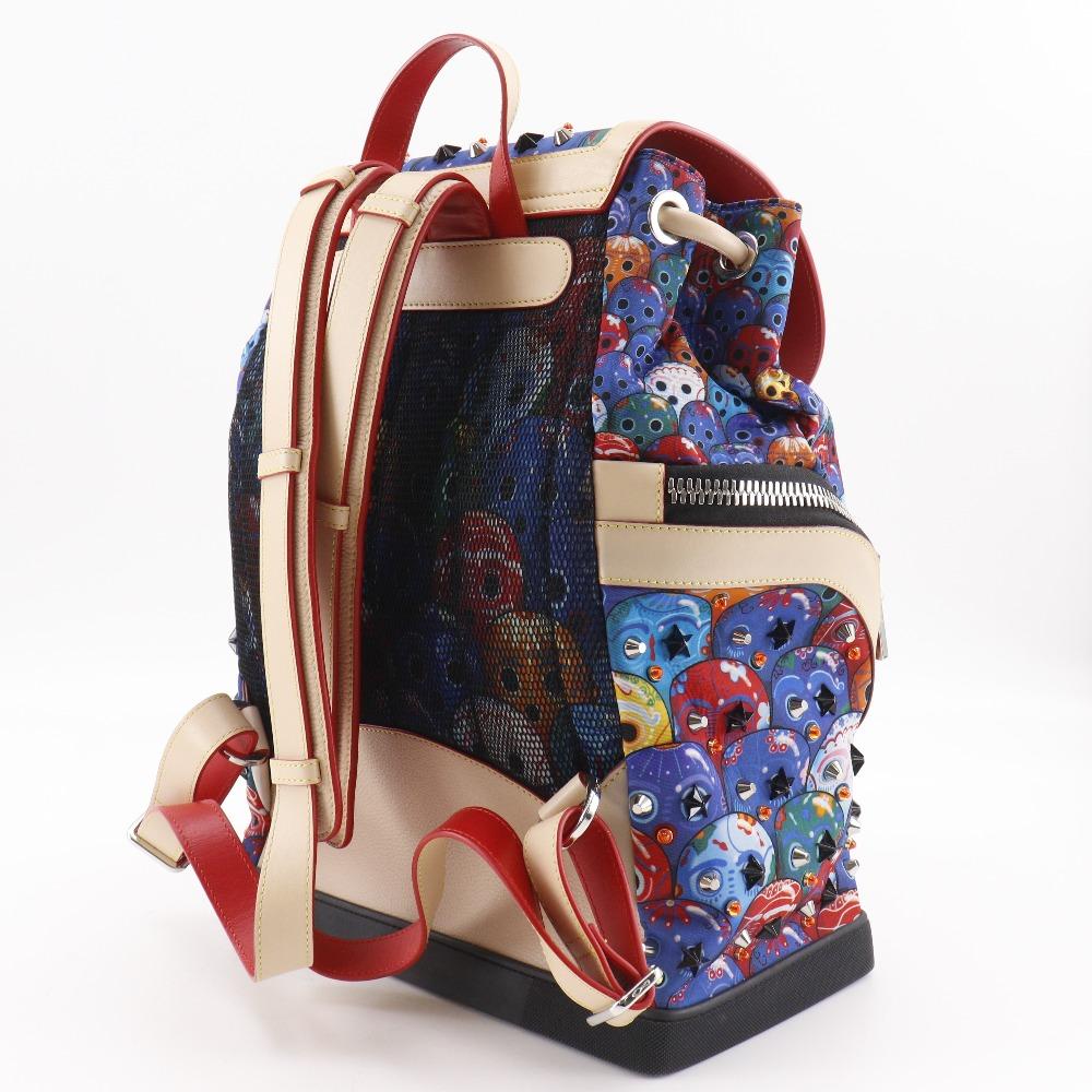 Christian Louboutin Рюкзак Explorer Funk Explorer Funk Рюкзак Рюкзак Daypack Мексиканские шипы разноцветный Нейлон/кожа мужской Б/у