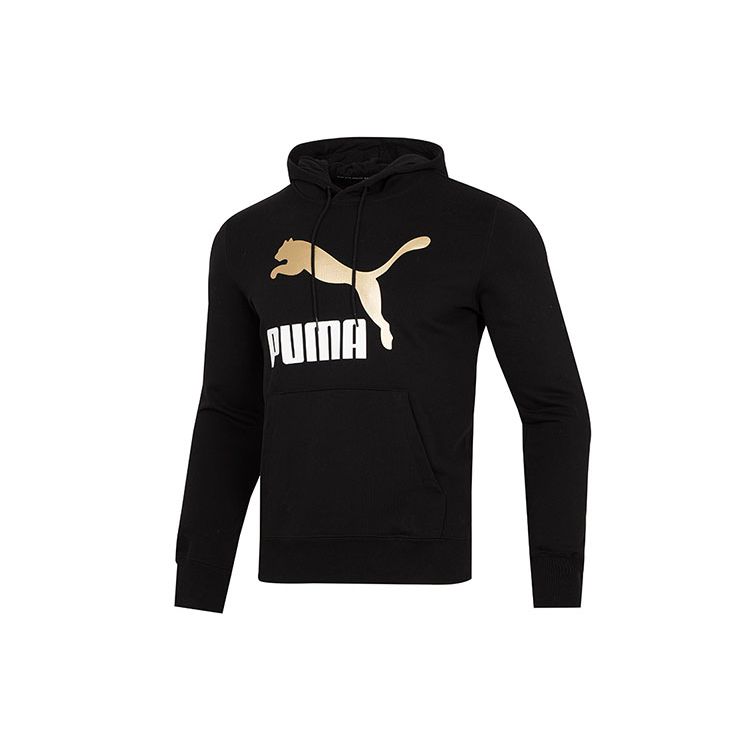 Puma Classics Metallic Logo Hoodie Men Hoodie Black 535341-01