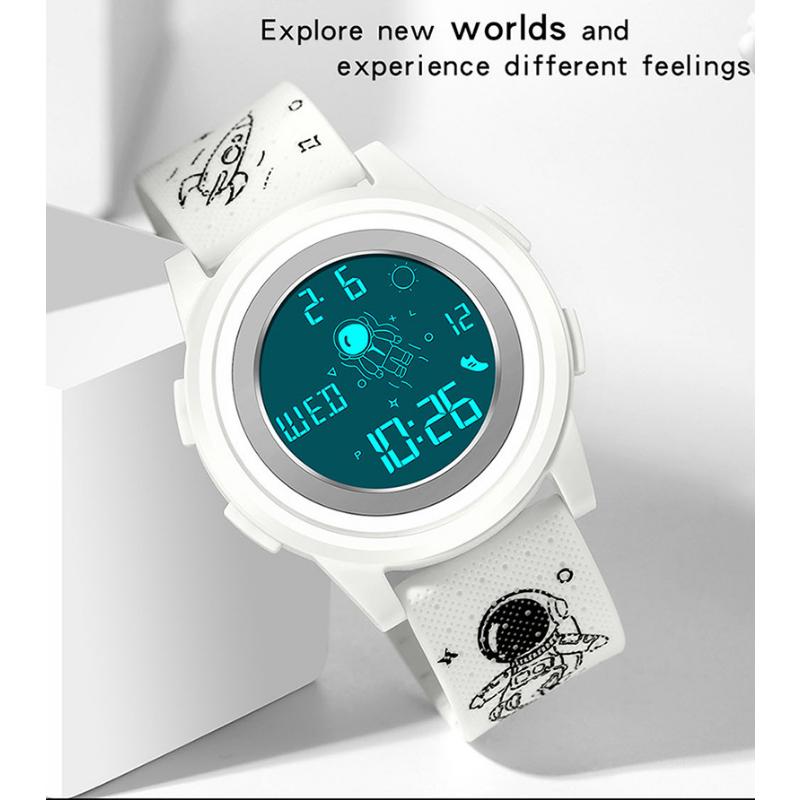 SANDA Новые электронные часы Spaceman, спортивные часы, модные тенденции, мужские и женские студенческие электронные часы, водонепроницаемые часы