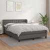 3127311 vidaXL Divan Bed with Mattress Grey 140x190 Cm Faux Leather