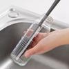 Силиконовая щетка для бутылок с молоком, скребок для чашек, очиститель для стекол, длинная ручка, щетка для очистки бутылок с напитками, кухонный инструмент для чистки