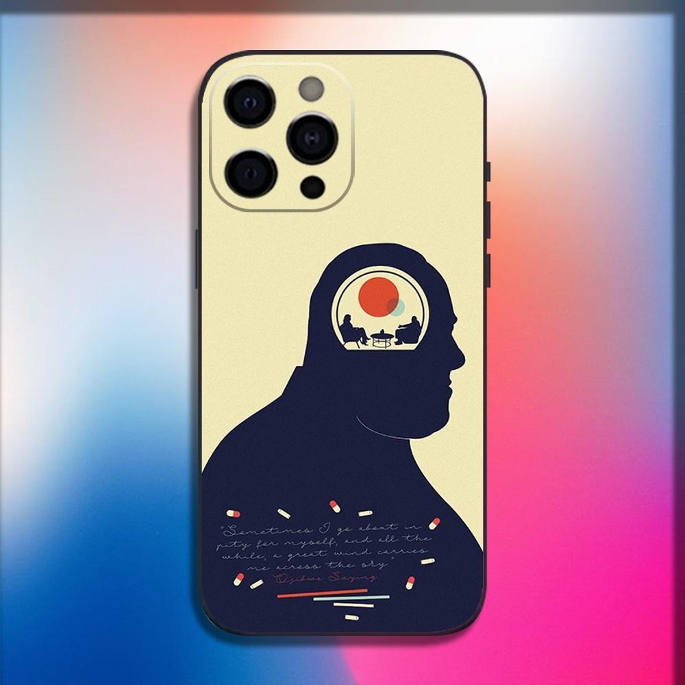 Чехол для телефона-телевизора S-Sopranos для iPhone 16,15,14,13,12,11,Pro,X,XS,Max,XR,Plus,Mini Мягкий черный чехол