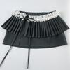 Европейский и Американский Сладкий Стиль Кружевная Плиссированная Двухкомпонентная Короткая Юбка для Девочек