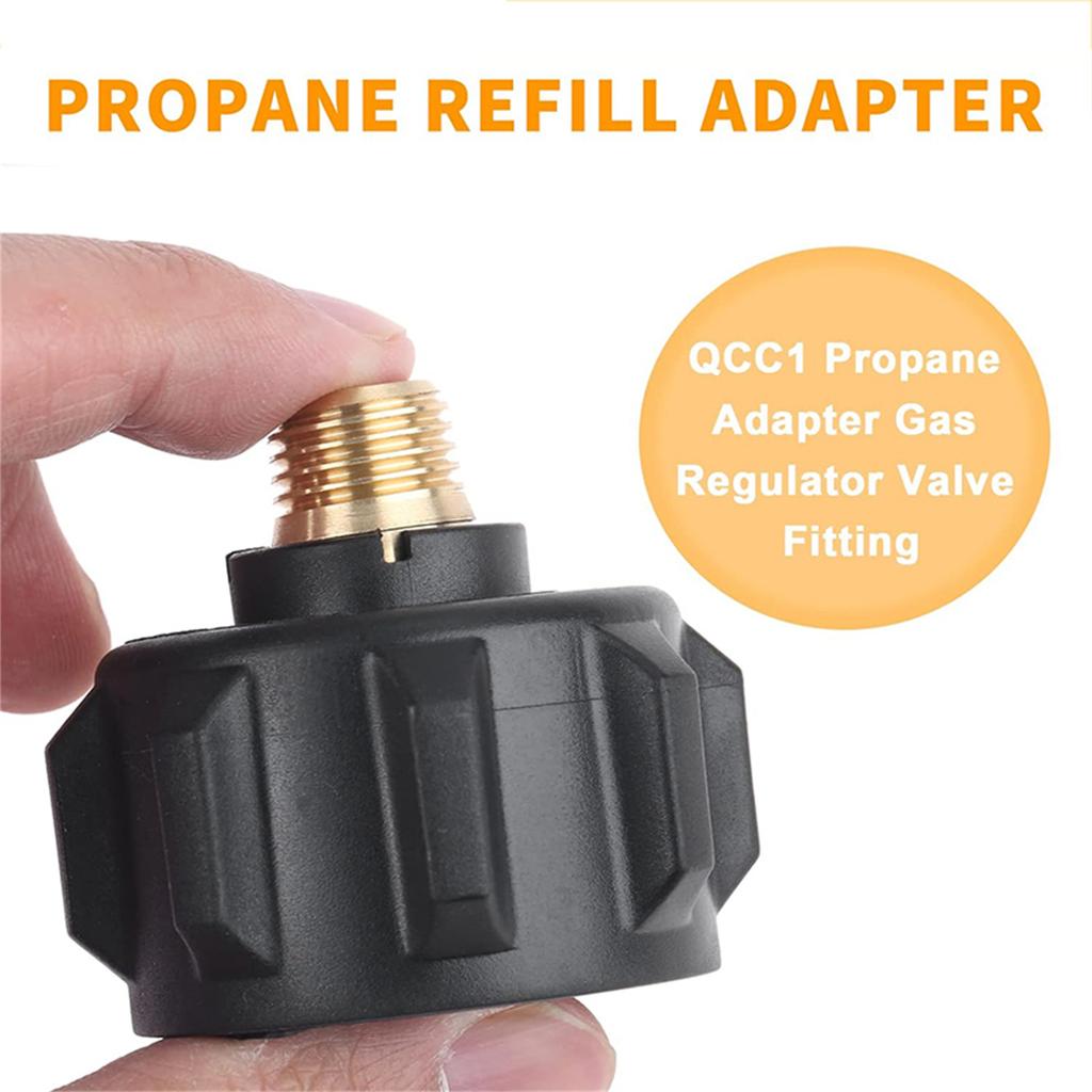 Easy To Use Adapter Convert QCC1 Tanks Propane Gas Pipe Regulator Brass and Plastic Material for Different Cooking Needs