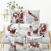 Customizable Christmas Pillowcases Christmas Home Decoration Santa Claus Cover Cushions Home Decor Pillowcases
