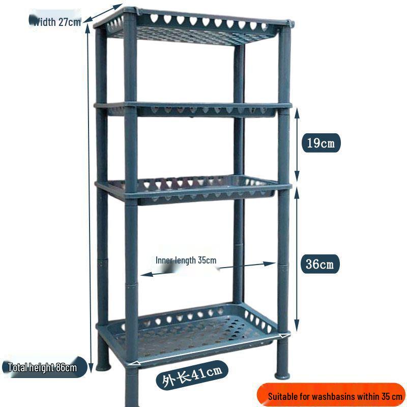 Multi-Layer Floor-Standing Kitchen Rack: Fruit, Vegetable, Pot, Basket, Bowl, Plate and Seasoning Organizer for Home & Bathroom.