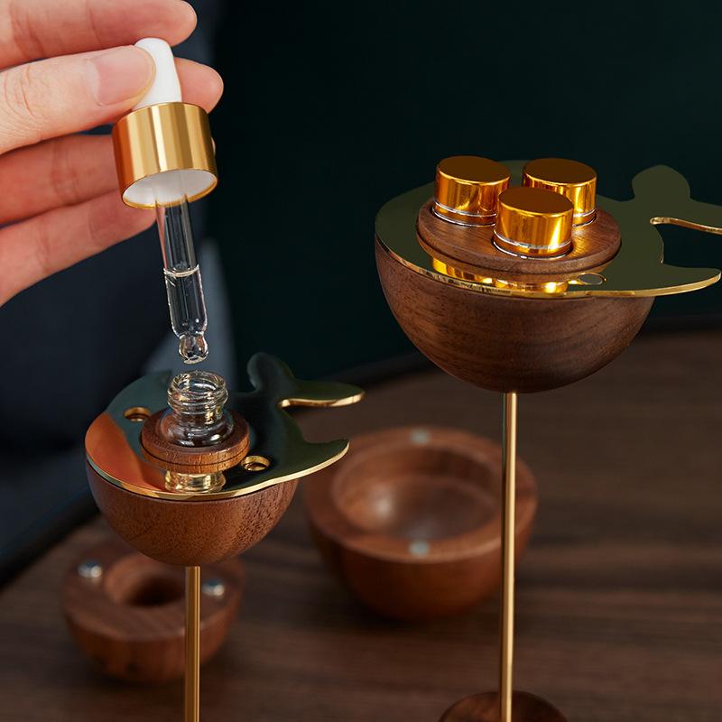 Древесный диффузор эфирного масла Amgoth, медленно летучее деревянное ароматическое эфирное масло для сна, автомобильный диффузор для ароматерапии, декор